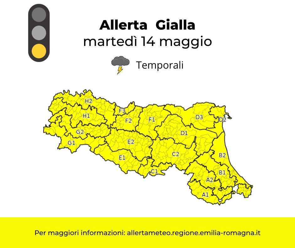 Allerta Meteo gialla - martedì 14 maggio foto 