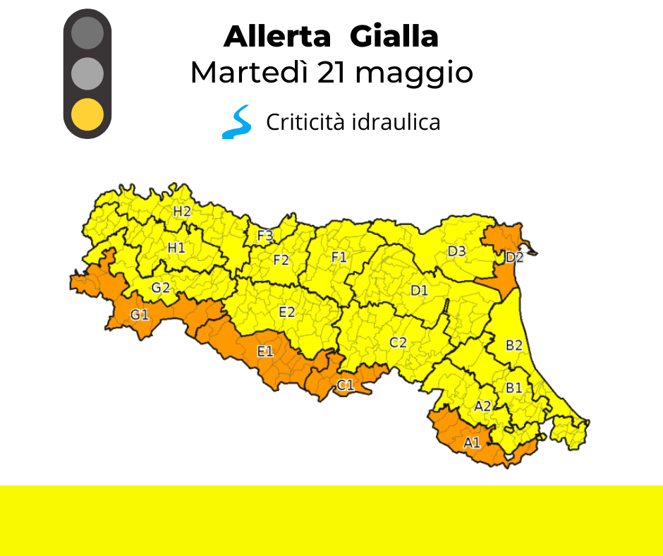 Allerta Meteo gialla - martedì 21 maggio foto 