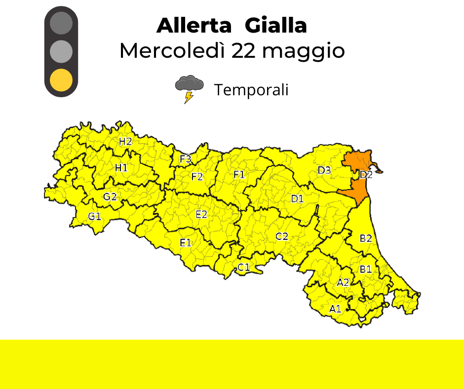 Allerta Meteo gialla - sabato 25 maggio foto 