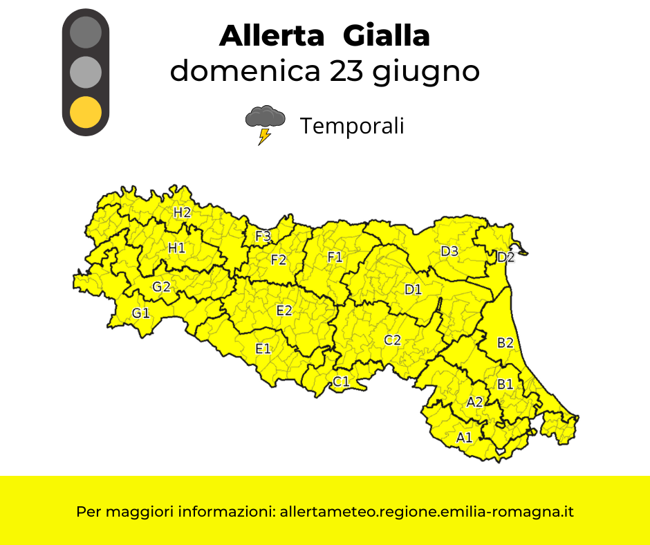 Allerta Meteo gialla - domenica 23 giugno foto 