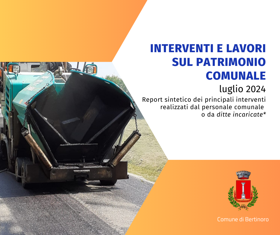 Report sintetico degli interventi e lavori sul patrimonio comunale foto 