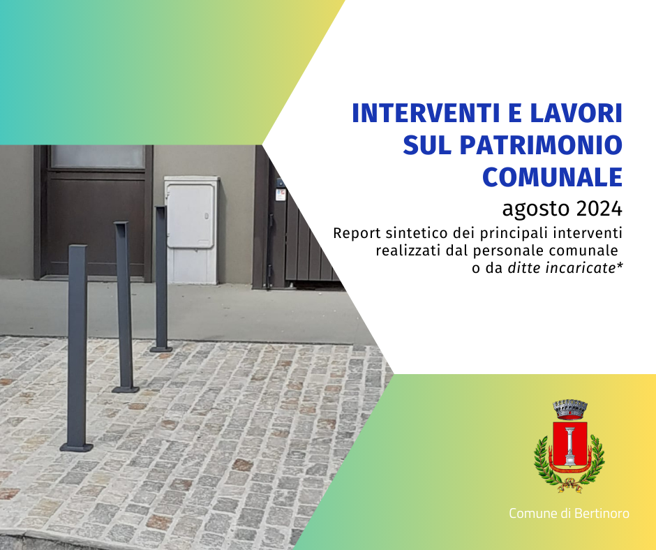 Report sintetico degli interventi e lavori sul patrimonio comunale foto 