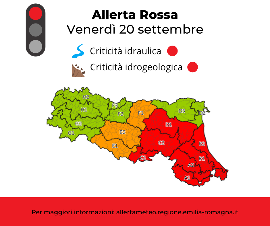 Allerta Meteo rossa - venerdì 20 settembre foto 