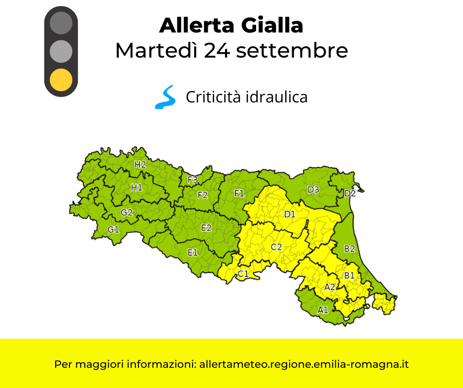 Allerta Meteo gialla - martedì 24 settembre foto 