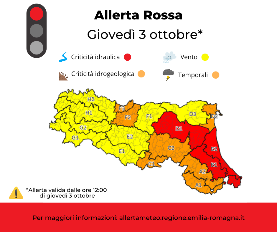 Allerta Meteo giovedì 3 ottobre foto 