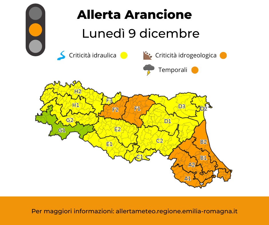 Allerta Meteo gialla domenica 8 dicembre foto 