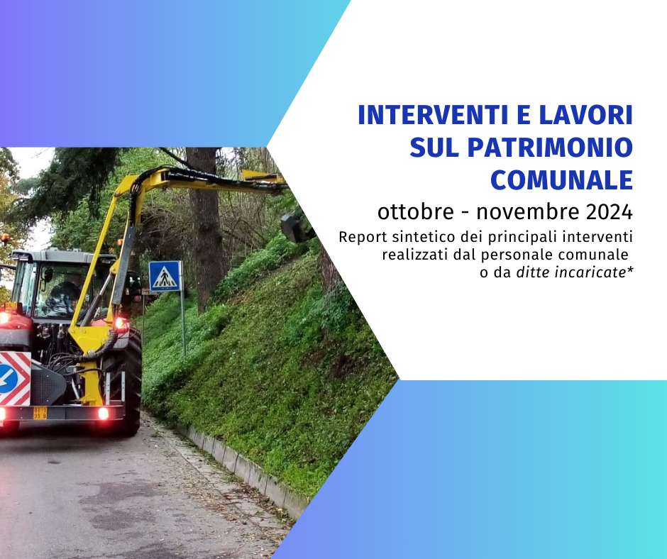 Report sintetico degli interventi e lavori sul patrimonio comunale